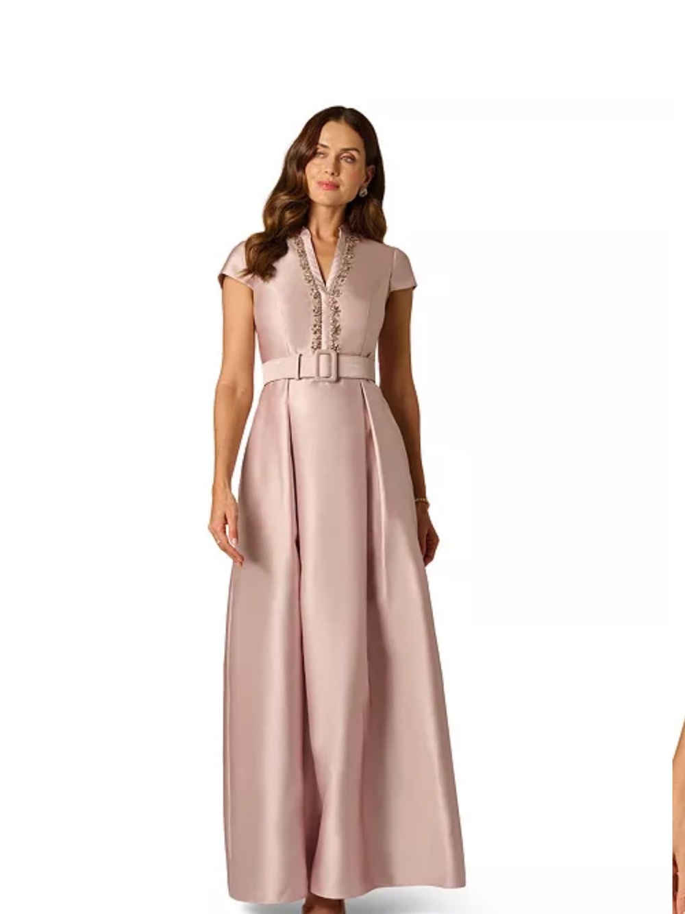 Adrianna Papell mikado belt gown size 4